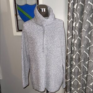 Athleta Borealis Oversized Cowl Neck Rib Knit Merino Wool Sweater